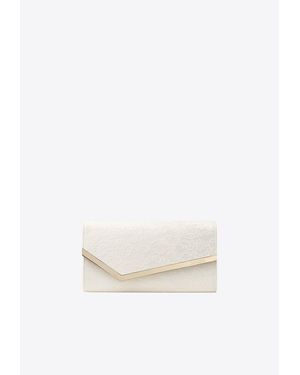 Jimmy Choo Emmie Lace Clutch Bag - White