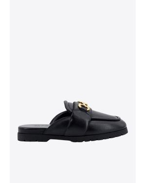 Gucci Airel Leather Mules - Black