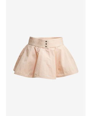 Alaïa Peplum Mini Skirt - Natural
