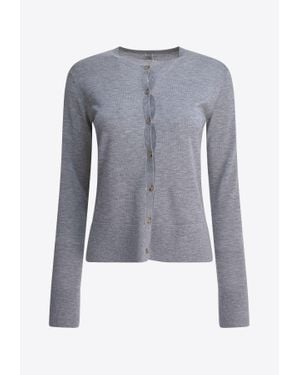 TOTEME Fine Knit Cardigan - Blue