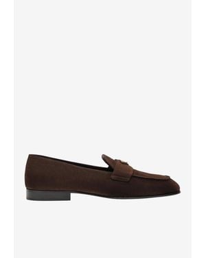 Prada Classic Suede Loafers - White