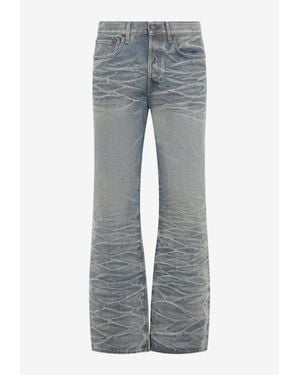 Acne Studios Washed Denim Flared Jeans - Gray