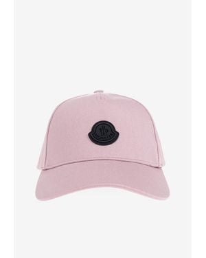 Moncler Logo Patch Baseball Cap - Pink