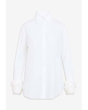 Jil Sander Ruffled-Cuffs Long-Sleeved Shirt - White