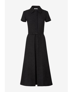 Fendi Bouclé Wool Dress - Black