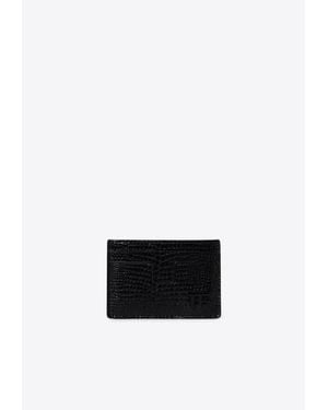 Tom Ford Embossed Leather Cardholder - White