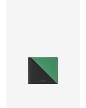 Loewe Flag Leather Bi-Fold Wallet - Green