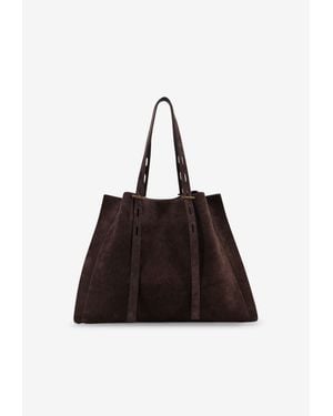 MINOBOSSI Paula Suede Shoulder Bag - White