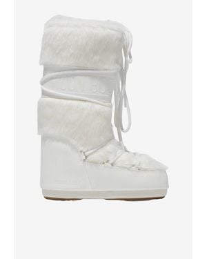 Moon Boot Icon Faux Fur Snow Boots - Gray