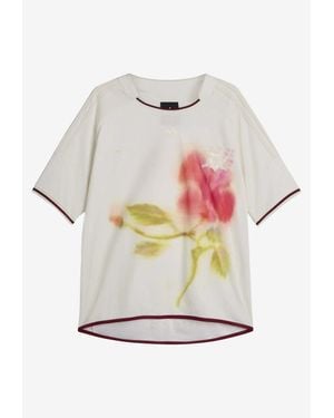 adidas X Wales Bonner Flower Print Football T-Shirt - Grey