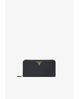 Prada Large Saffiano Leather Wallet - White