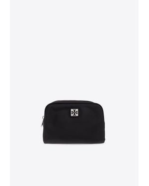Tory Burch Virginia Logo Pouch Bag - Black