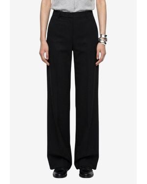SUTTON NEW YORK Wide-Leg Tailored Pants - Black