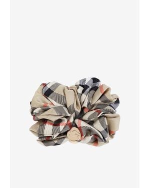 Burberry Vintage Check Hair Scrunchie - White