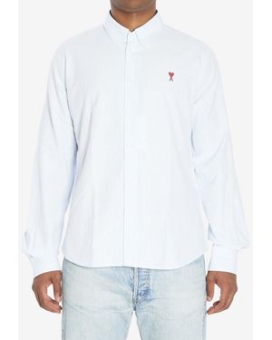 Ami Paris Ami De Coeur Oxford Shirt - White