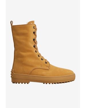 Tod's Lace-Up Ankle Boots - Brown