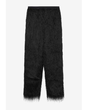 Loulou de Saison Reed Fringed Trousers - Black