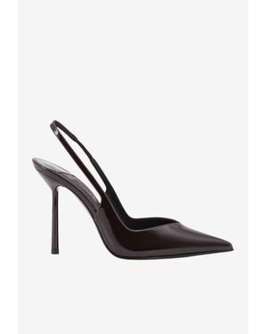 Le Silla Vivienne 100 Patent Leather Slingback Pumps - White