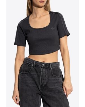 adidas Originals Baby Logo Cropped T-Shirt - Black