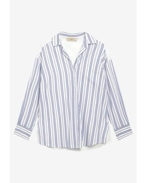 Weekend by Maxmara Tessile Striped Buttoned Shirt - White