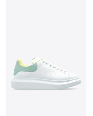 McQueen Leather Low-Top Sneakers With Logo - White