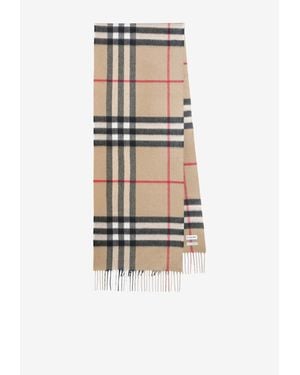 Burberry Archive Check Cashmere Scarf - White