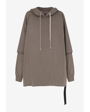 Rick Owens Tommy Hustle Drawstring Sweatshirt - Brown
