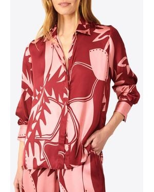 Poupette Eileen Printed Long-Sleeved Shirt - Red