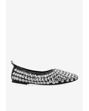 Tory Burch Studded Ballet Flats - White