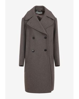 Dries Van Noten Raquel Double-Breasted Coat - Gray