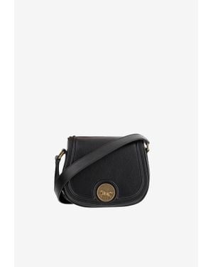 Chloé Horse Medal Leather Saddle Bag - Black