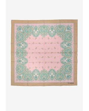 Pinko Valzer Printed Square Scarf - Pink
