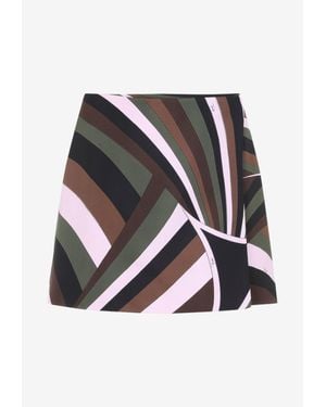 PUCCI Iride Print Silk Mini Skirt - Black
