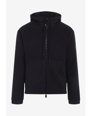 Moncler Zip-Up Fleece Hooded Jacket - Blue