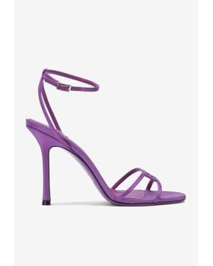 Jimmy Choo Leo 100 Satin Sandals - Pink