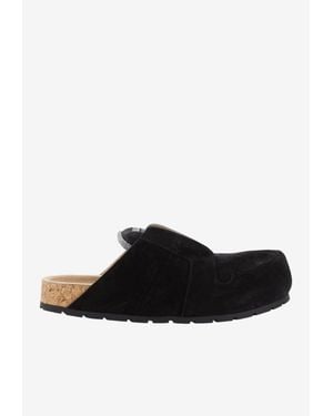 Balenciaga Dumbo Leather Slippers - Black