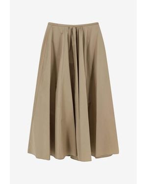 Aspesi Flared Midi Skirt - Natural