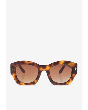 Tom Ford Guilliana Square Sunglasses - Brown