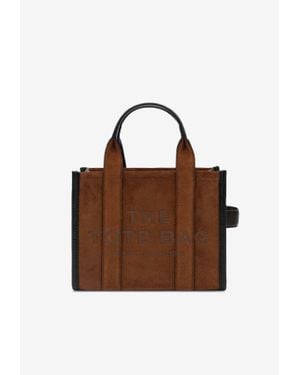 Marc Jacobs Small Suede Logo Tote Bag - Brown