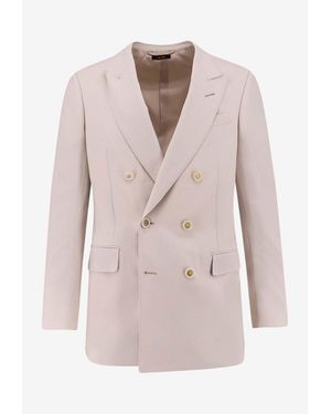 Tom Ford Double-Breasted Buttoned Blazer - Pink