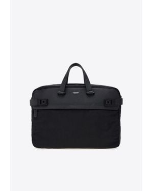 Ferragamo Logo Stamp Briefcase - Black