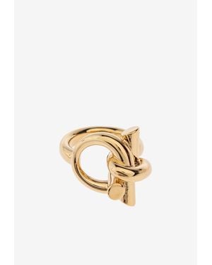 Ferragamo Gancini Shaped Ring - Metallic