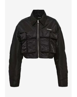 we11done Nylon Cropped Jacket - Black