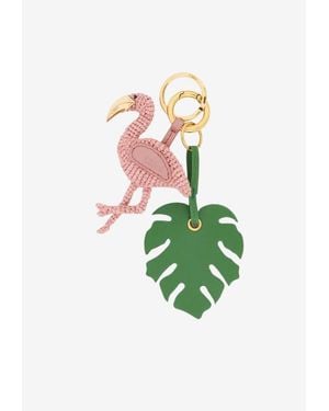 Chloé Symbols Flamingo Key-Ring Bag Charm - White