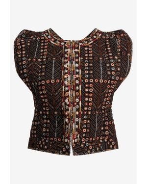 Isabel Marant Cerza Sleeveless Blouse - Black