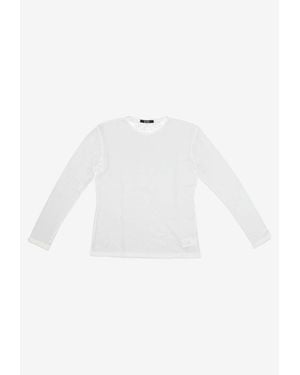 LA ROSE Long-Sleeved Jersey T-Shirt - White