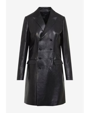 Tom Ford Silky Guanteria Leather Coat - Black