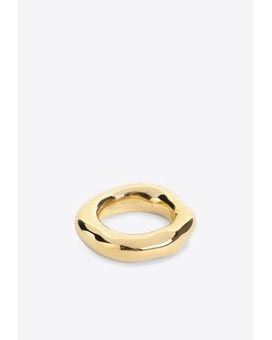 Jil Sander Irregular Brass Ring - Metallic