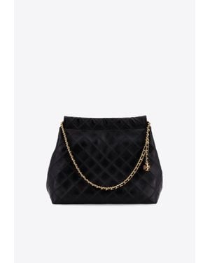 Tory Burch Fleming Leather Shoulder Bag - Black