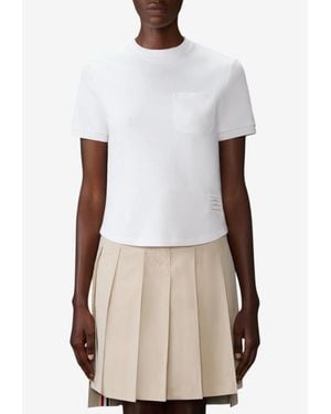 Thom Browne Name Tag Patch T-Shirt - White